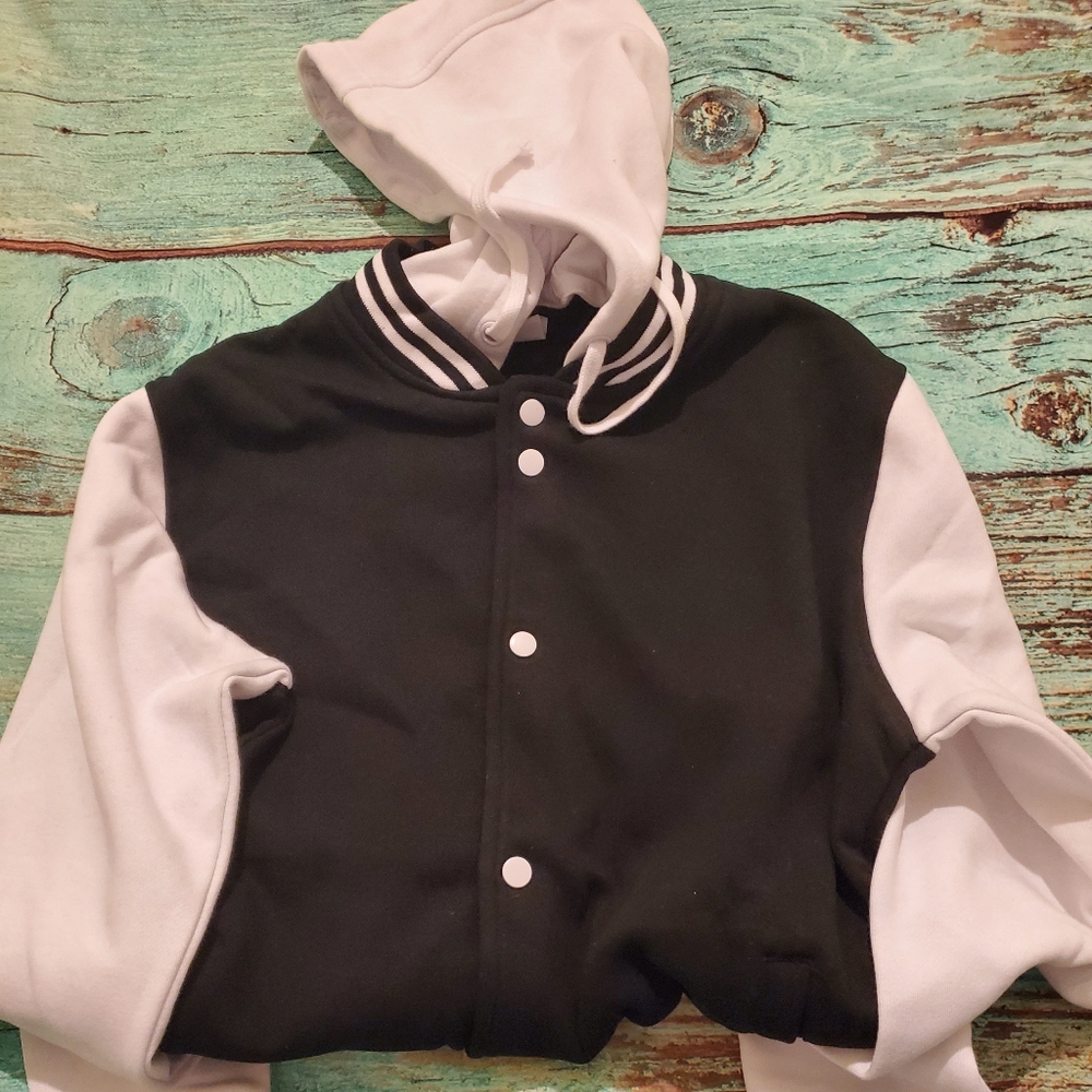 Soft hooded lettermans jacket Medium by BAW